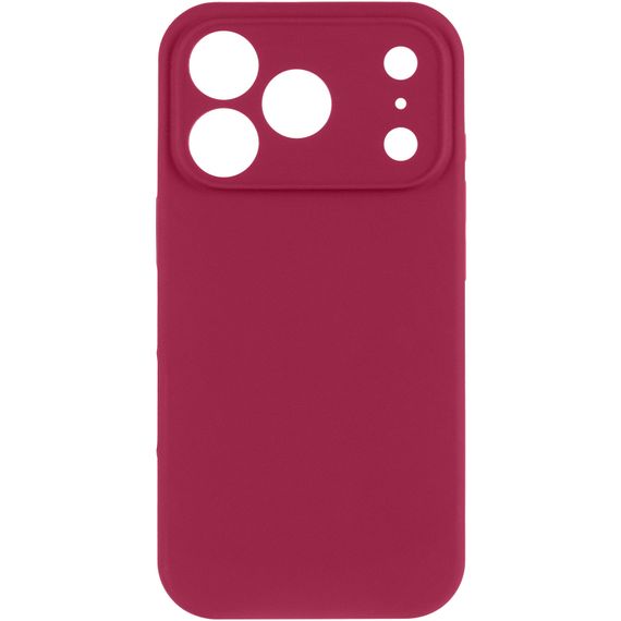 Чохол Silk Full Camera Protective (AA) NO LOGO для Apple iPhone 17 Pro / 18 Pro (6.3") Червоний / Rose Red | Зображення 1