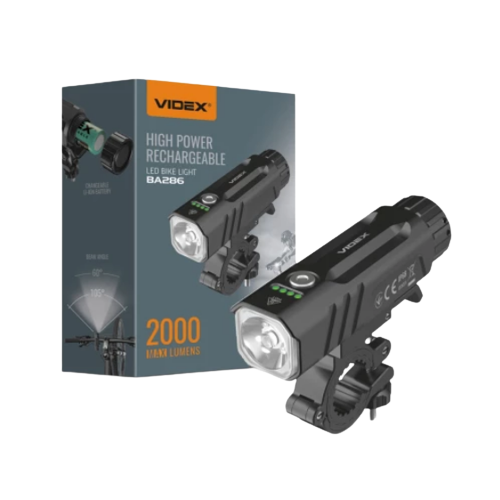 Фонарик LED велосипедный 2000Lm 5000К VLF-BA286 Videx