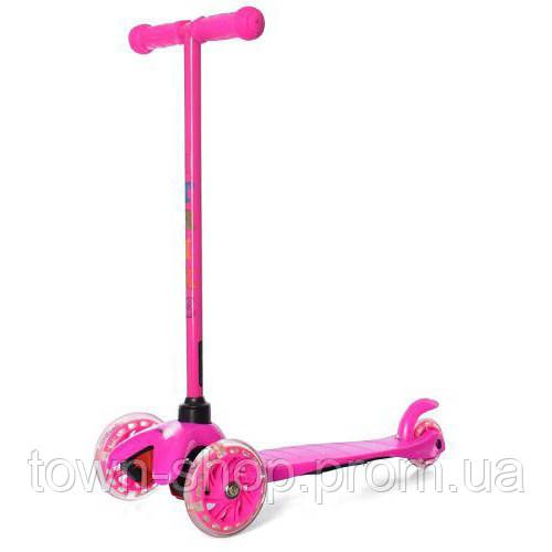 Детский самокат iTrike BB 3-013-5-P MINI светящиеся колеса