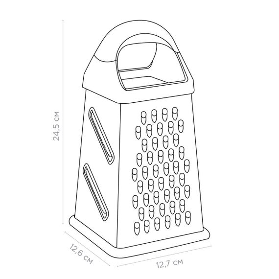 Тертка Vinzer VZ-50327 12.6х12.7х24.5 см | Зображення 2