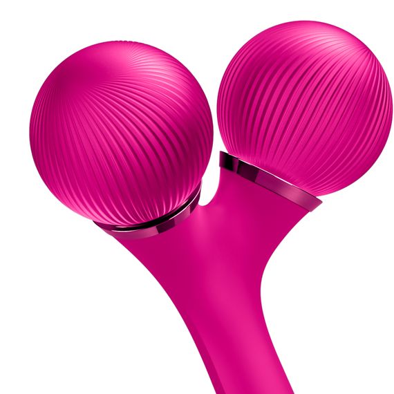 Електронний ультразвуковий ролик для обличчя та тіла GESKE Sonic Facial&Body Roller 4в1 magenta | Зображення 4