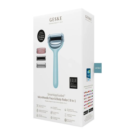 Ролик для голкової мезотерапії обличчя та тіла GESKE MicroNeedle Face&Body Roller 9в1 turquoise, Бірюзовий | Зображення 7