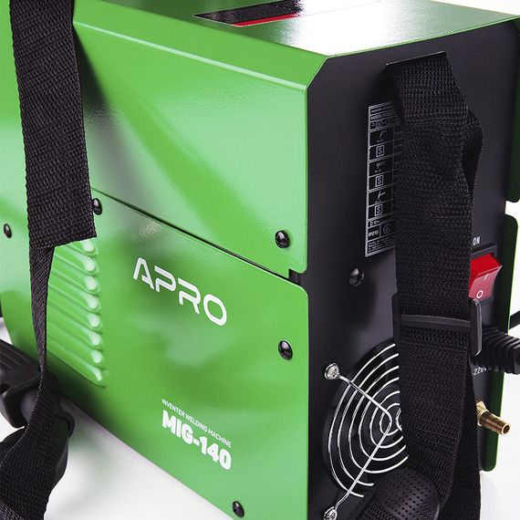 Сварочный полуавтомат инверторный APRO MIG-140, 20-140А, ел.4мм, пр.0.8-1мм 1кг 3+2.5+2м | Зображення 5
