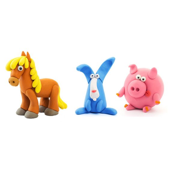 Набір пластиліну, що самостійно твердіє ЛІПАКА – Порося, кінь, кролик 60023-UA01 | Зображення 2