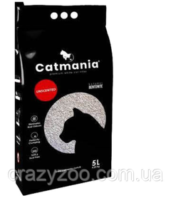 Наполнитель для кошачьего туалета Catmania бентонитовый без запаха 5л