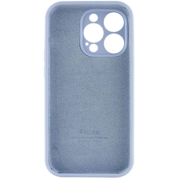 Чехол Silicone Case Full Camera Protective (AA) для Apple iPhone 15 Pro Max (6.7") Голубой / Lilac Blue | Зображення 3