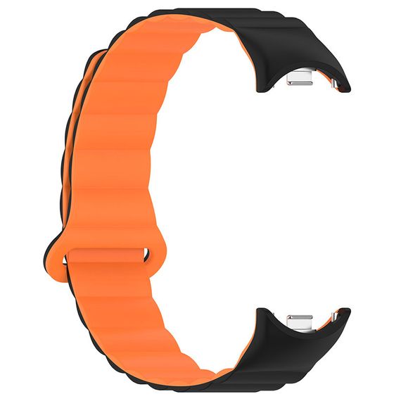 Ремінець Dual-color Magnetic для Xiaomi Mi Band 9/8 Black / Orange | Зображення 2