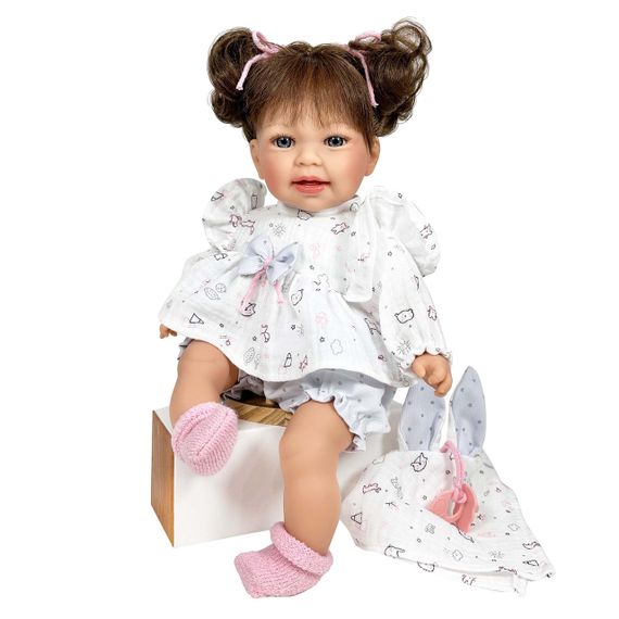 Іспанська Функціональна Лялька Nines d'Onil 40 см Інтерактивна Вінілова Дівчинка з Темним Волоссям в Сумці