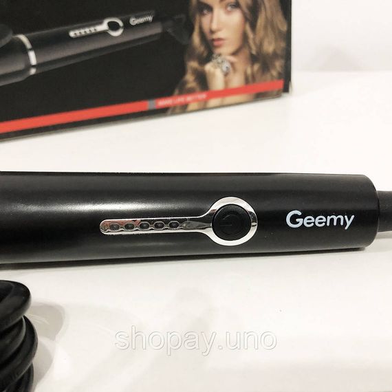 Плойка GEMEI GM‐2825 9 мм - афрокудри, турмалин, 190°C, 35W, гофре, вращение шнура, термонаконечник | Зображення 4