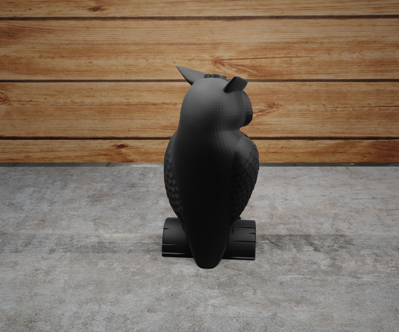 Сова з квіткою. Чорний, 135 | Зображення 2