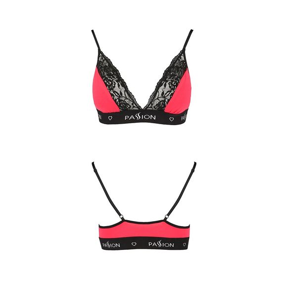 Еластичний топ з мереживом Passion PS001 TOP S, red-black | Зображення 3