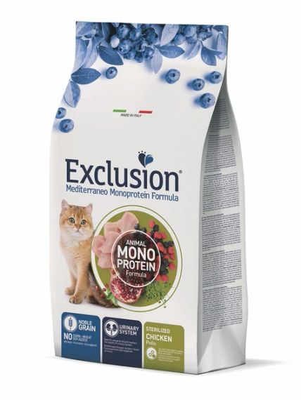 Повнораціонний сухий корм Exclusion Noble Grain Cat Sterilized Chicken з куркою для стерилізованих котів 1,5 кг