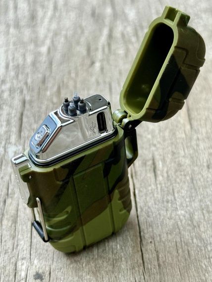 Електроімпульсна USB запальничка Explorer FR171, дві дуги в водонепроникному корпусі - Camouflage | Зображення 1