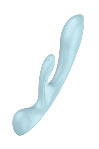 Вибратор кролик Satisfyer Triple Oh с тремя моторами, голубой Sex Aura