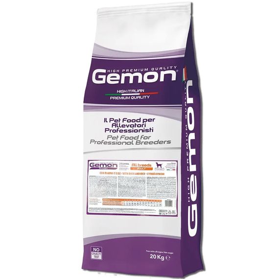Сухий корм для собак з качкою Gemon Dog All Breeds Adult Anatra, 20 кг
