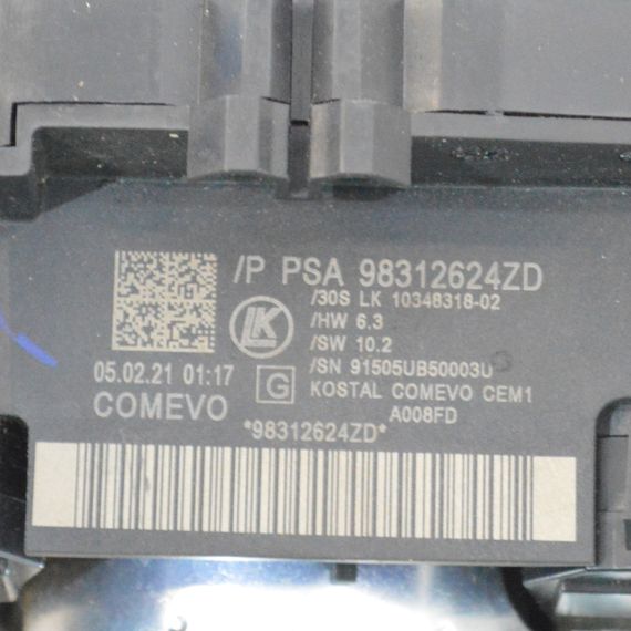 Підрульовий перемикач Peugeot Partner K9 2018-2024 Перемикач поворотів двірників Пежо 98312624ZD | Зображення 7