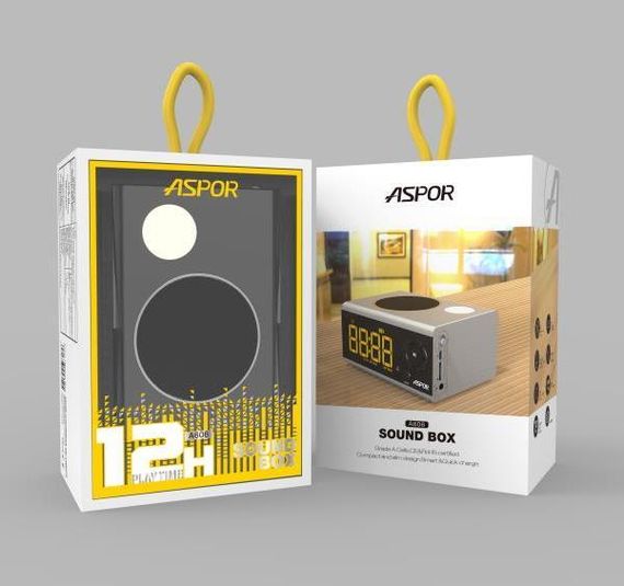 Bluetooth колонка Aspor A659 горизонтальна — срібло | Зображення 3