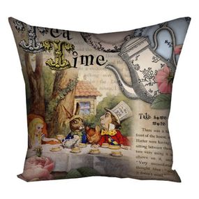 Подушка габардинова з принтом Tea time 50x50 (5P_WON009)