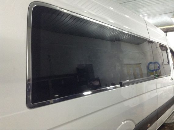 Повне окантування скла (нерж.) для Volkswagen Crafter 2006-2017рр