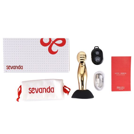 Вібромасажер простати LOCKINK SEVANDA Eros, золотистий, 10 режимів, пульт ДК, знімна присоска | Зображення 9