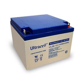 Аккумуляторная батарея Ultractractell UL26-12 AGM 12V 26Ah (167x 175 x 125) White Q1/180