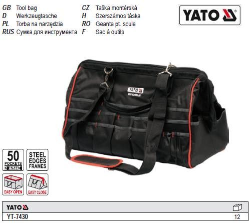 Сумка для інструменту YATO Польша 50 кишень YT-7430