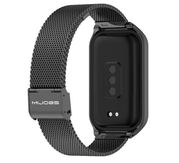 Ремінець металевий Mijobs Milan для фітнес браслета Xiaomi Mi Smart Band 8 Active - Black | Зображення 2