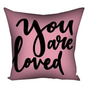 Подушка габардинова з принтом You are loved 50x50 см (5P_18L076)