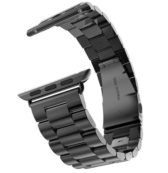 Металевий ремінець Primo Steel годинника Apple Watch 38mm / 40mm / 41mm - Black | Зображення 1