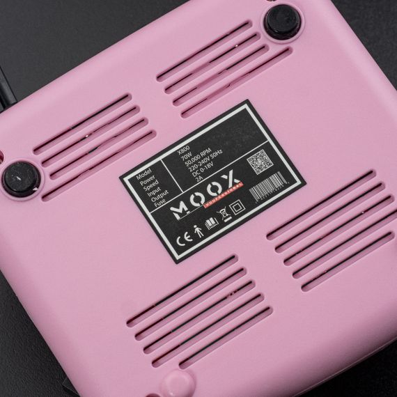 Фрезер Moox X800 50тис. об/хв, 70W рожевий (для манікюру і педикюру) | Зображення 3