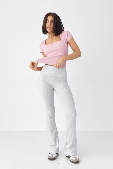 Жіночі лосини-кльош Bershka - світло-сірий цвет, L (є розміри) | Зображення 2