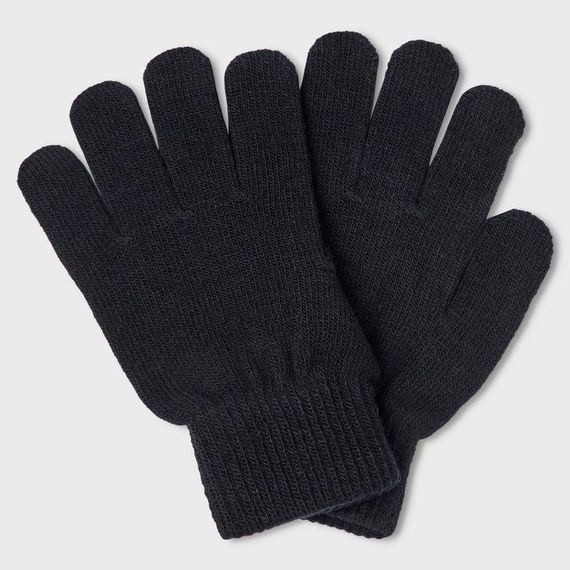 Дитячі демісезонні в'язані рукавички для хлопчиків Name It One Size 2-6р Чорні (25091720A) | Зображення 2