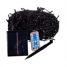 Новорічна гірлянда вулична 50 м 500 LED з сонячною батареєю чорний провід Білий SB500L50MBW