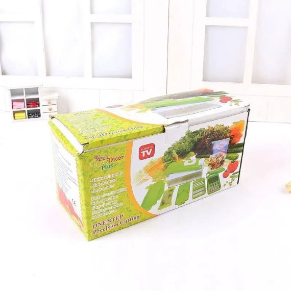 Овощерезка с насадками и контейнером 1.5 л для нарезки Nicer Dicer X3-180 29×14×12 см | Зображення 6