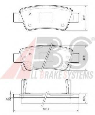 Колодка гальм. диск. HONDA CR-V задн. (вир-во ABS) A.B.S. 37651 на HONDA CR-V Mk III (RE)