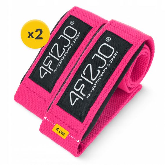 Лямки для станової тяги 4FIZJO Deadlift Straps Pink (P-5905973402293) | Зображення 1