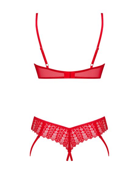 Відкритий комплект Obsessive Ingridia set Червоний XL/2XL | Зображення 5