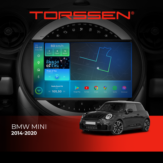 Штатна магнітола Torssen BMW Mini (2014-2020) NF9 Carplay