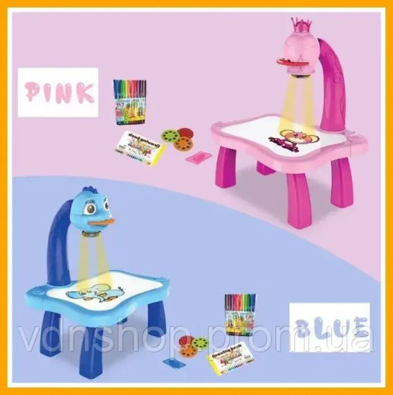 Дитячий стіл проектор для малювання з підсвічуванням Projector Painting РОЖОВИЙ | Зображення 3