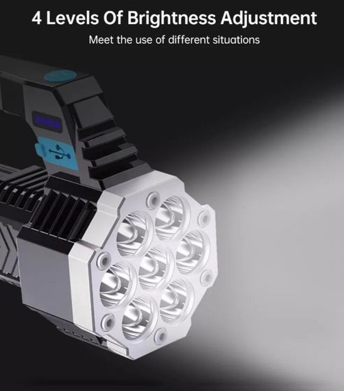 Ручной фонарь Led фонарик портативный 1400 mAh | Зображення 3