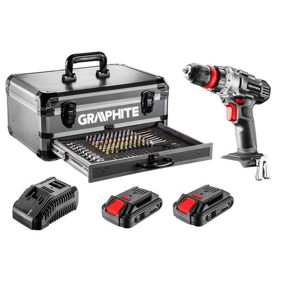 Набір Graphite Energy+ дриль-шуруповерт + 109 аксесуарів 58G022-PS15