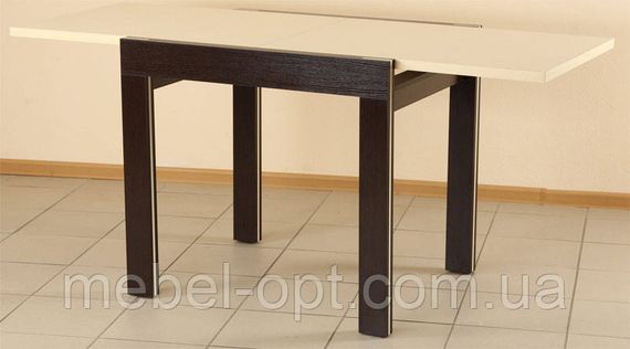 Стіл обідній розкладний Фаворит каркас венге, стільниця крем | Зображення 5