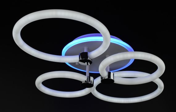 Люстра світлодіодна стельова LED світильник для квартири на стелю лед з пультом 26950 Білий 12х43х65 см. | Зображення 8