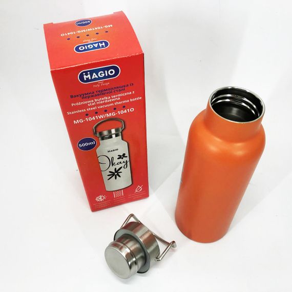 Термопляшка Magio MG-1041O 500 мл, Термос для питної води, Гарний якісний термос | Зображення 3