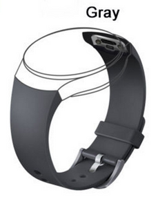 Силиконовый ремешок Primo для часов Samsung Gear S2 Sports SM-R720 / SM-R730 Grey