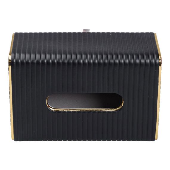 Серветниця з еко шкіри 21.5х13х9 см органайзер для кафе і ресторанів Чорний HP-3-203B | Зображення 1