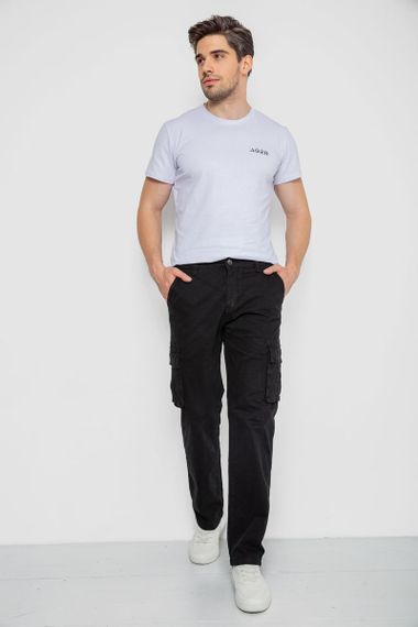 Штани чоловічі з кишенями, колір чорний, 244R2072 | Зображення 1