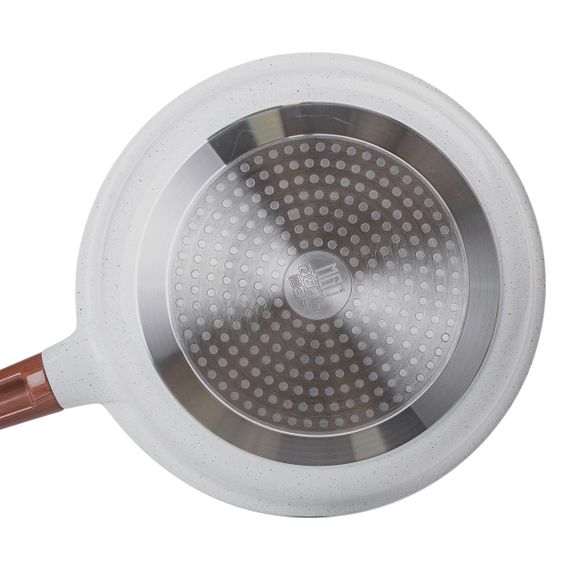 Алюминиевая сковорода 2,7 л с керамическим антипригарным покрытием Ø 28 см белая MGC HP-4-467 | Зображення 2