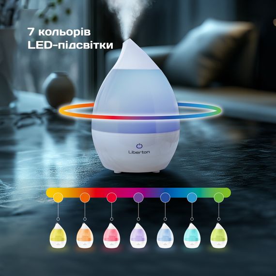Увлажнитель воздуха Liberton LAH-5800 2.8 л белый | Зображення 9
