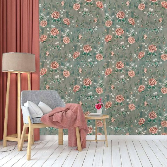 Самоклеюча декоративна 3D панель сірі троянди 700x700x5мм (430) SW-00000761 | Зображення 3